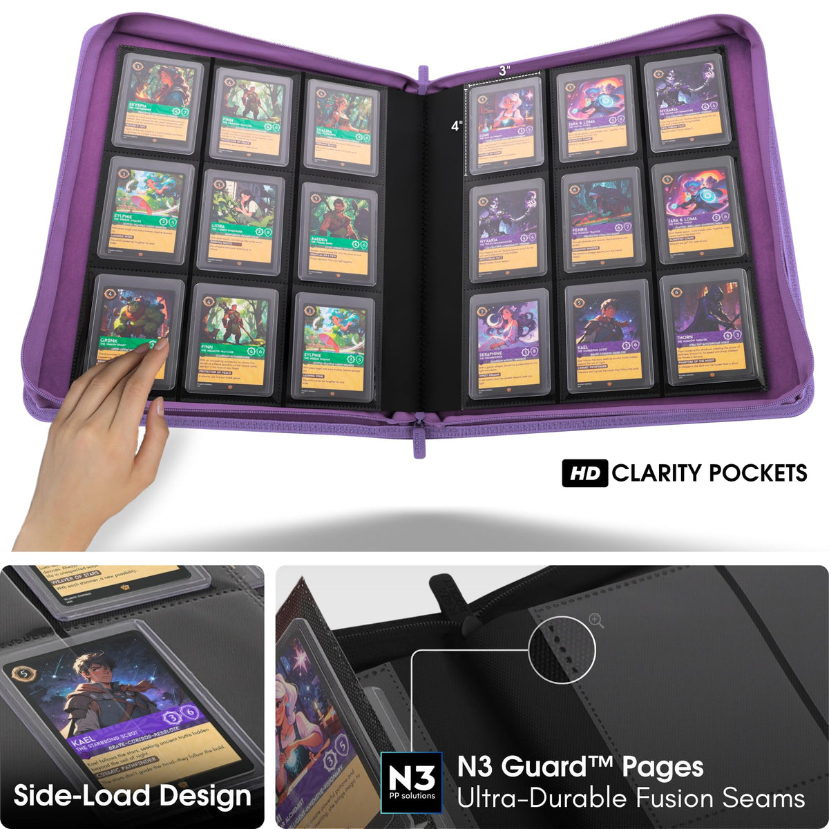 FORZAROCKET 324 Toploader Binder ringless spine allows flat, gap-free page layout.