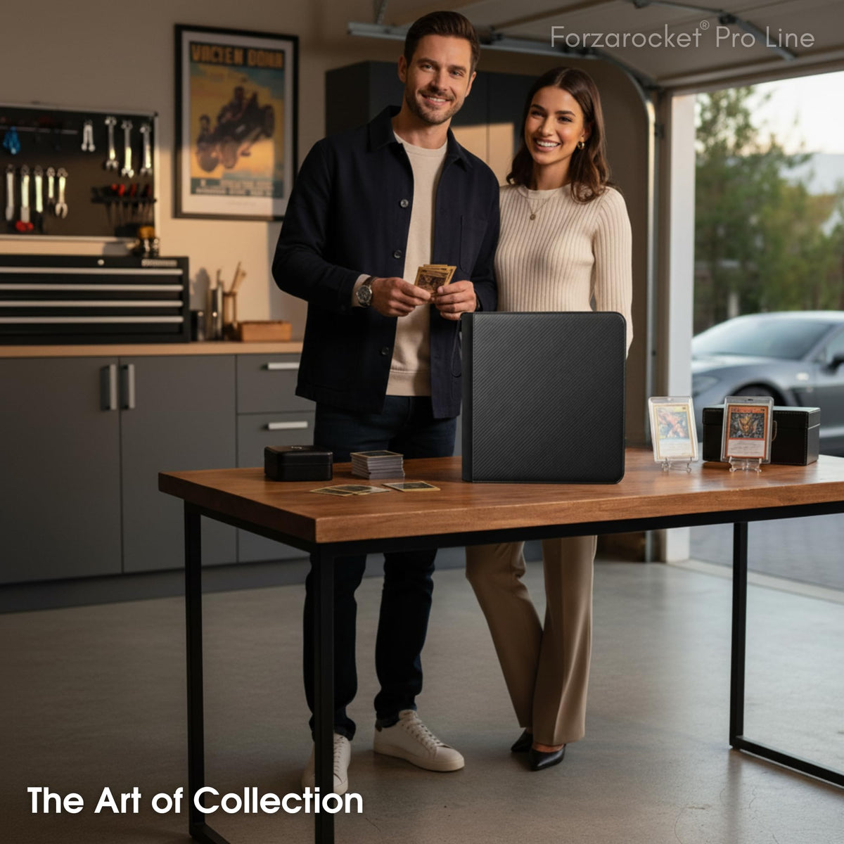 FORZAROCKET 324 binder minimalist front with velvet interior for premium display.