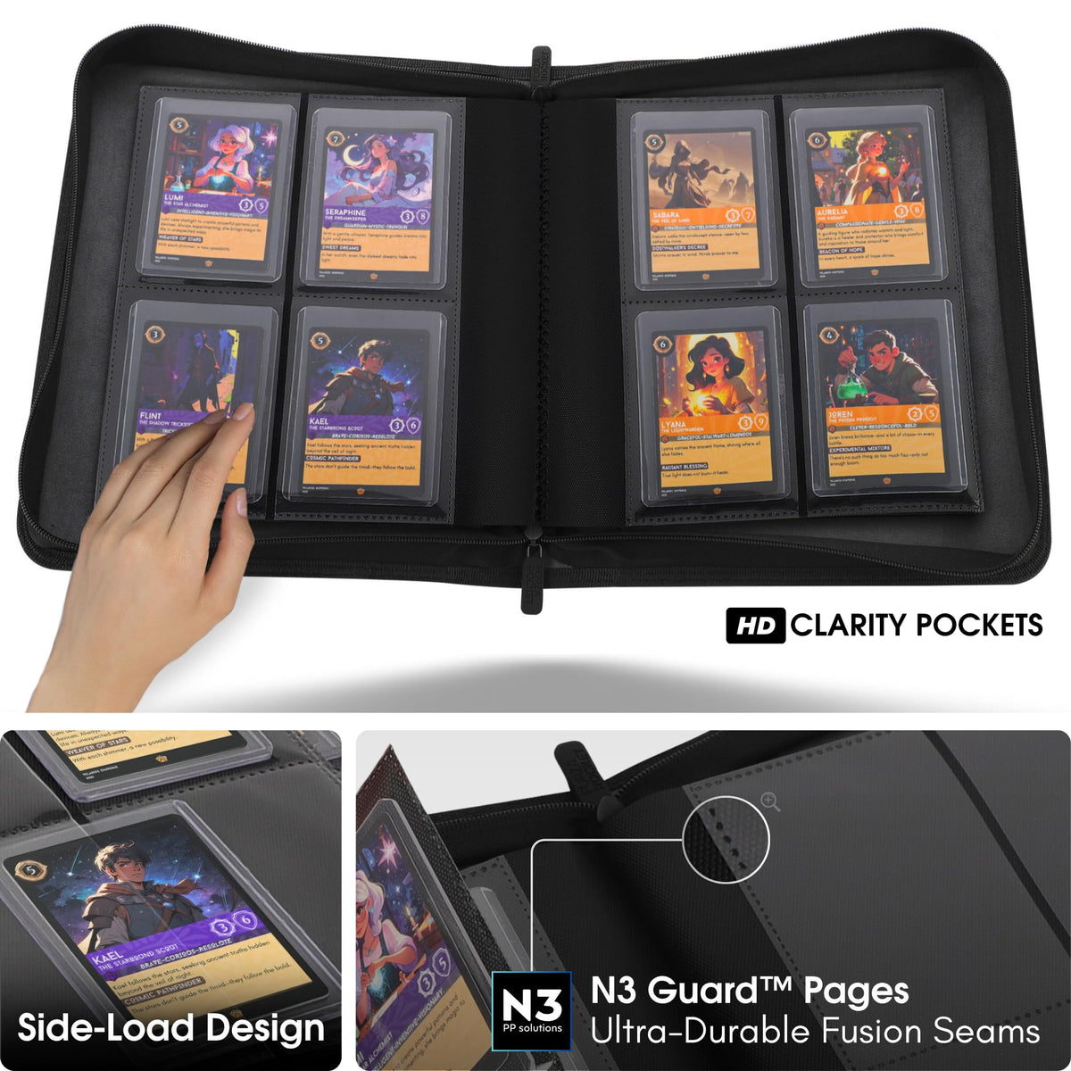 Forzarocket N3 guard pages keep cards safe and crystal-clear.
