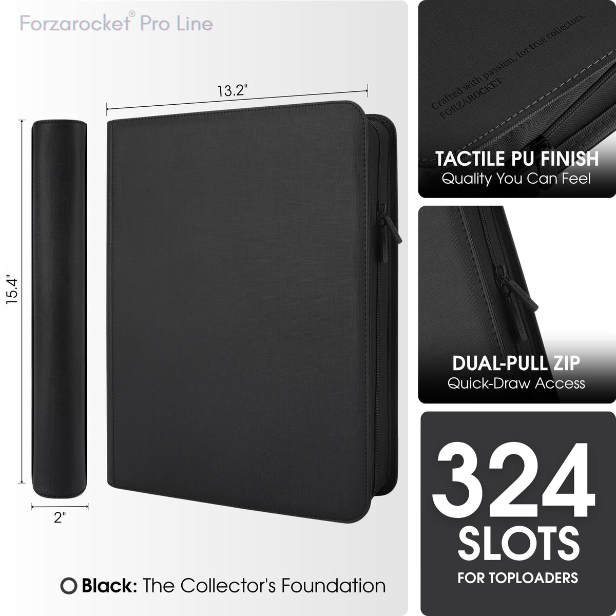 FORZAROCKET zipper-protected exoskeleton binder protecting contents during travel