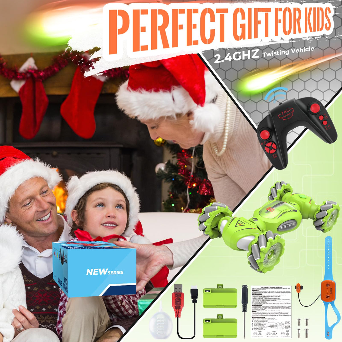 Fosgoit gift-ready RC stunt car packaging for gifting
