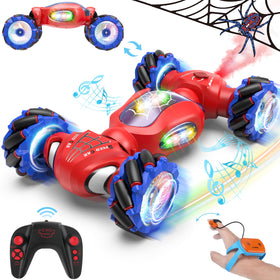 Fosgoit Spider RC car front view with bold design and LED lights