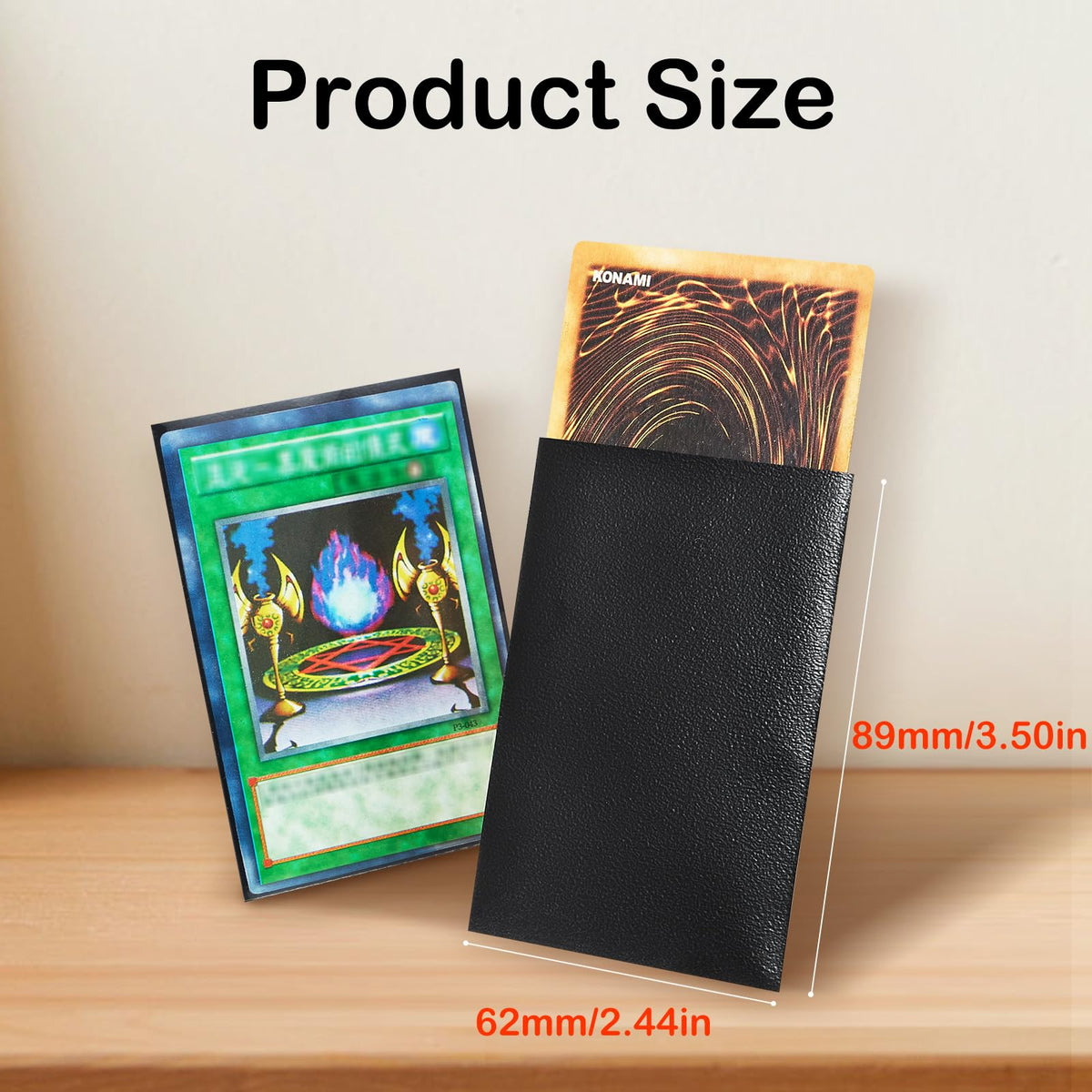 FOTEEMO Japanese size sleeve with textured back for easy shuffling and grip.