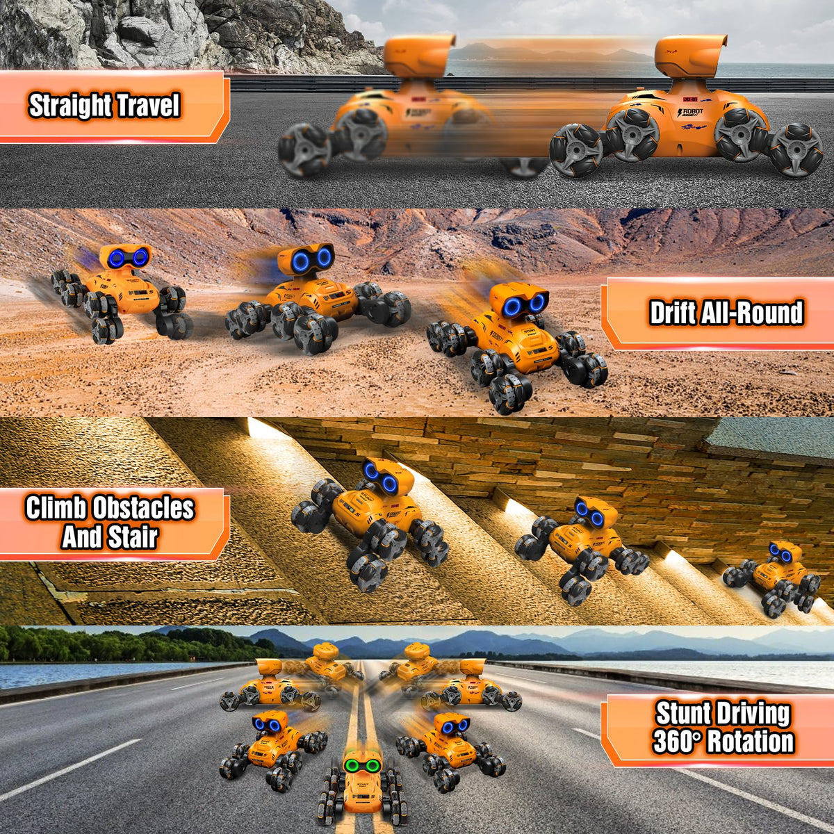 Fotgear robot flexible head swivels for expressive play
