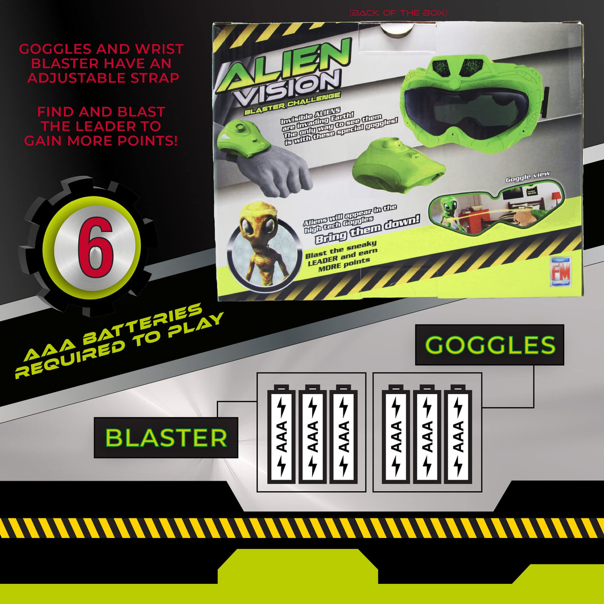 Fotorama Alien Vision green alien target adds variety to play sessions.