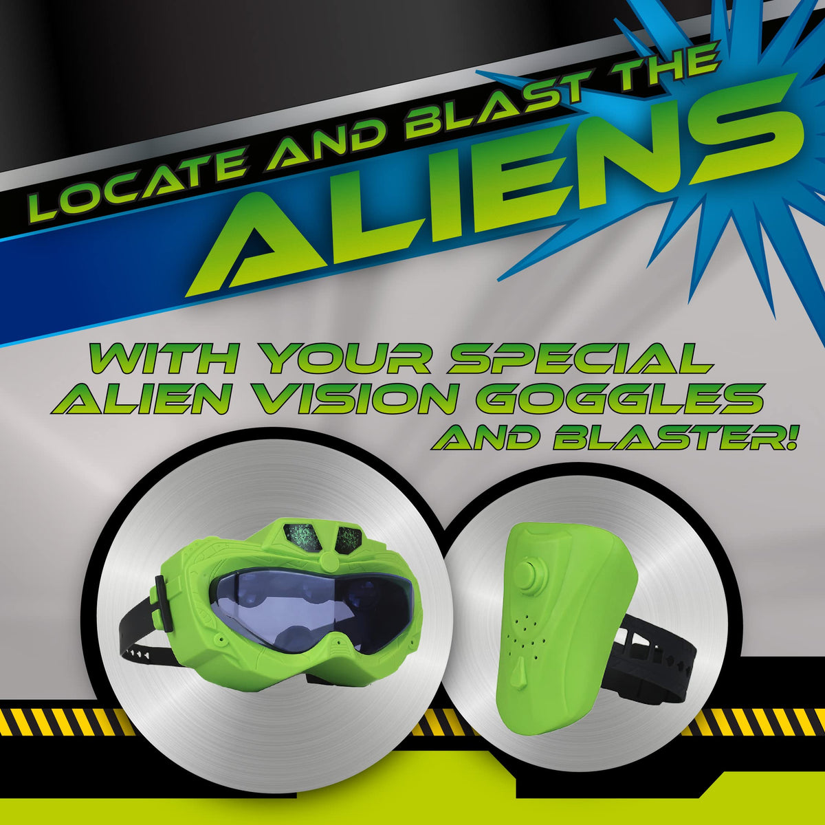 Fotorama Alien Vision wrist blaster in action during alien catches.