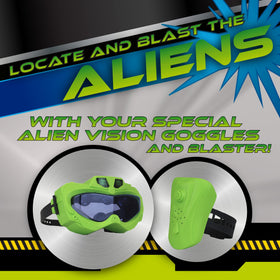 Fotorama Alien Vision wrist blaster in action during alien catches.