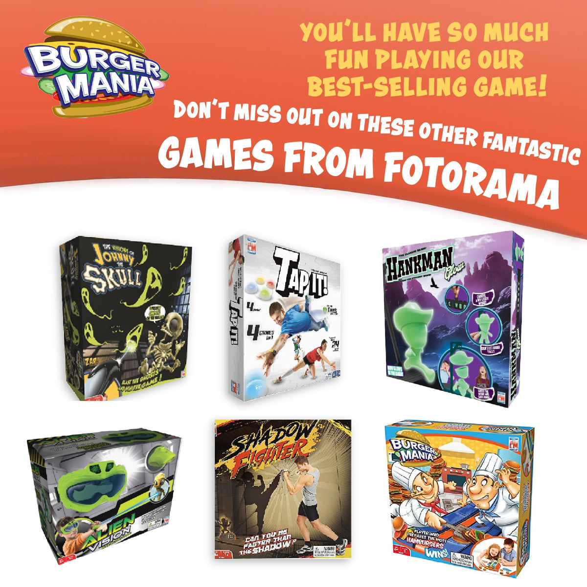 Fotorama Burger Mania two-player competition sparks cooperative play