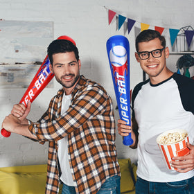 Fovths bat and foam ball set for party favors and kid-friendly games.