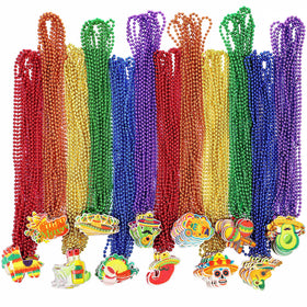 Fovths Cinco de Mayo necklace 96-piece assortment for festive decorations
