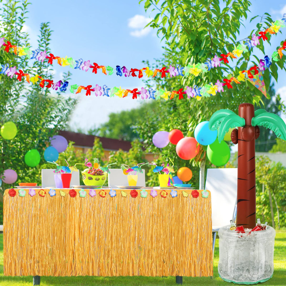 Fovths Hawaiian flowers brighten tables with colorful accents and texture.