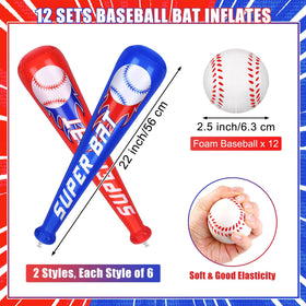 Fovths inflatable baseball bat in blue for vibrant party games.