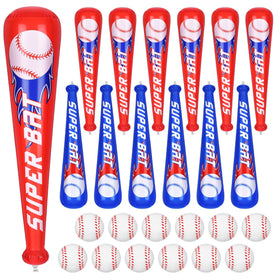 Fovths inflatable baseball bat in red for safe outdoor play and group photos.
