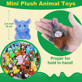 Fovths mini plush animal with vibrant colors for bags and keychains