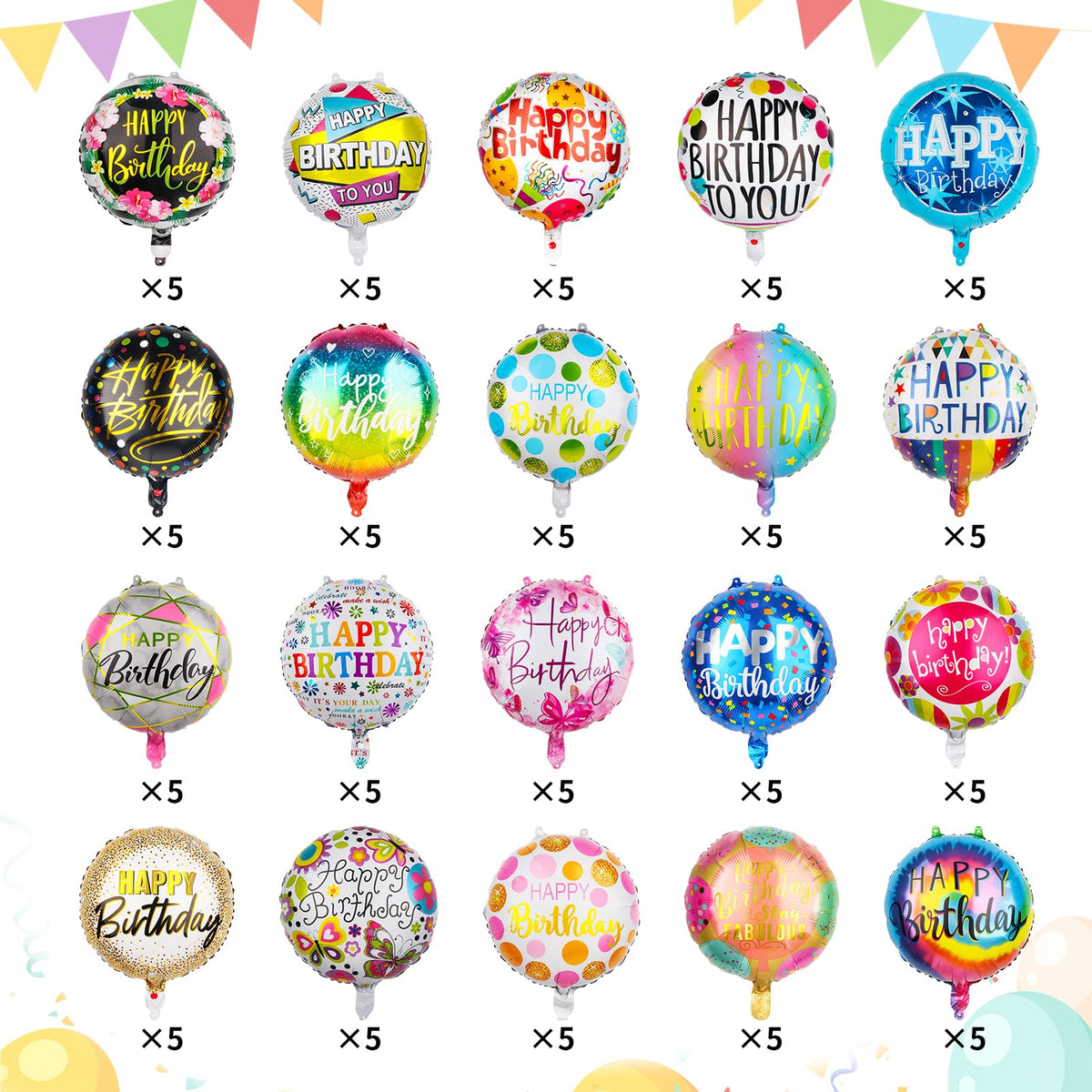 Fowecelt round aluminum balloon with easy inflation for quick setup.