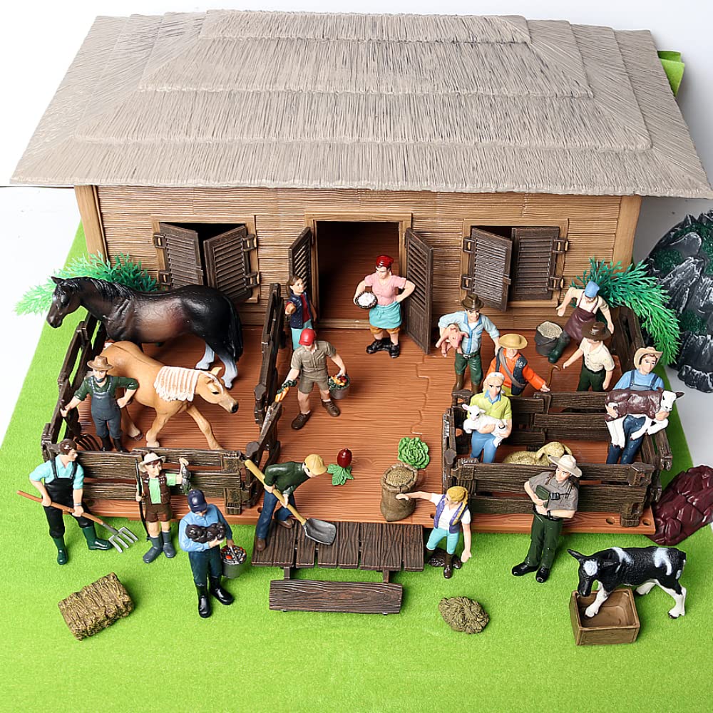 FOWIUNYE realistic hand painted farm figures collection for detailed play scenes.