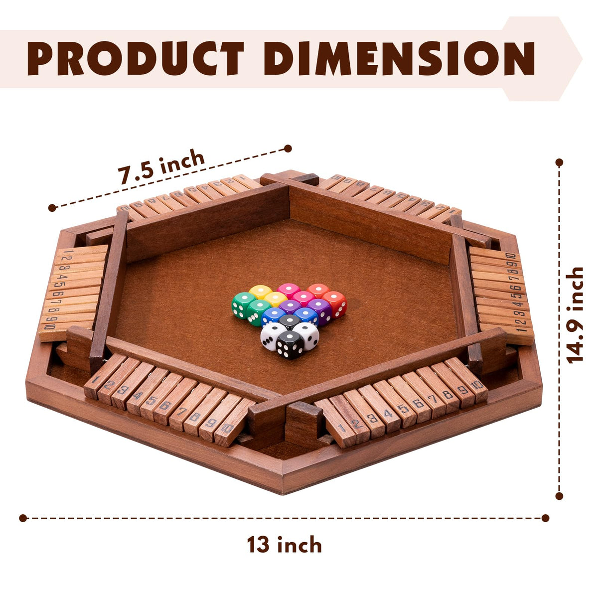 Fowreny Shut The Box compact storage box keeps pieces organized.