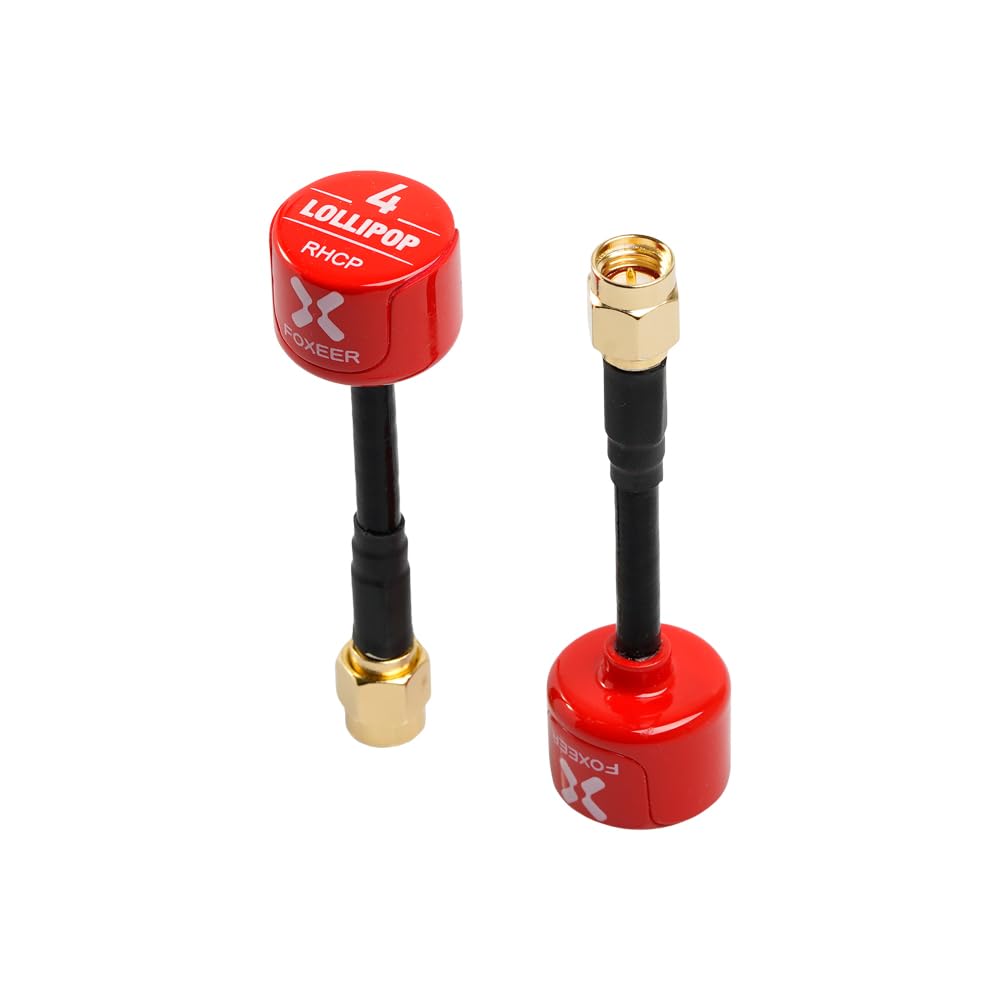 Foxeer Lollipop 4 5.8GHz antenna with SMA/RP-SMA connectors for versatile setups