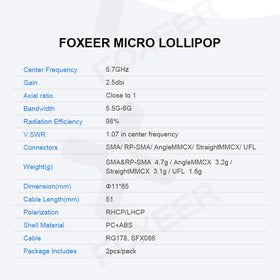 Foxeer Lollipop bendable antenna enables flexible mounting angles.