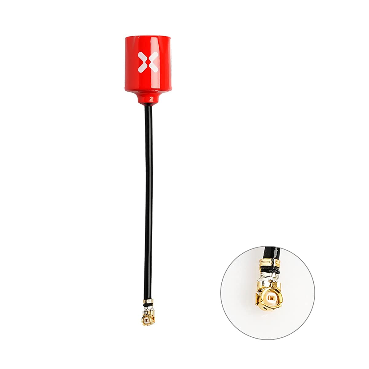 Foxeer Lollipop U.FL FPV antenna for quick, tool-free setup.
