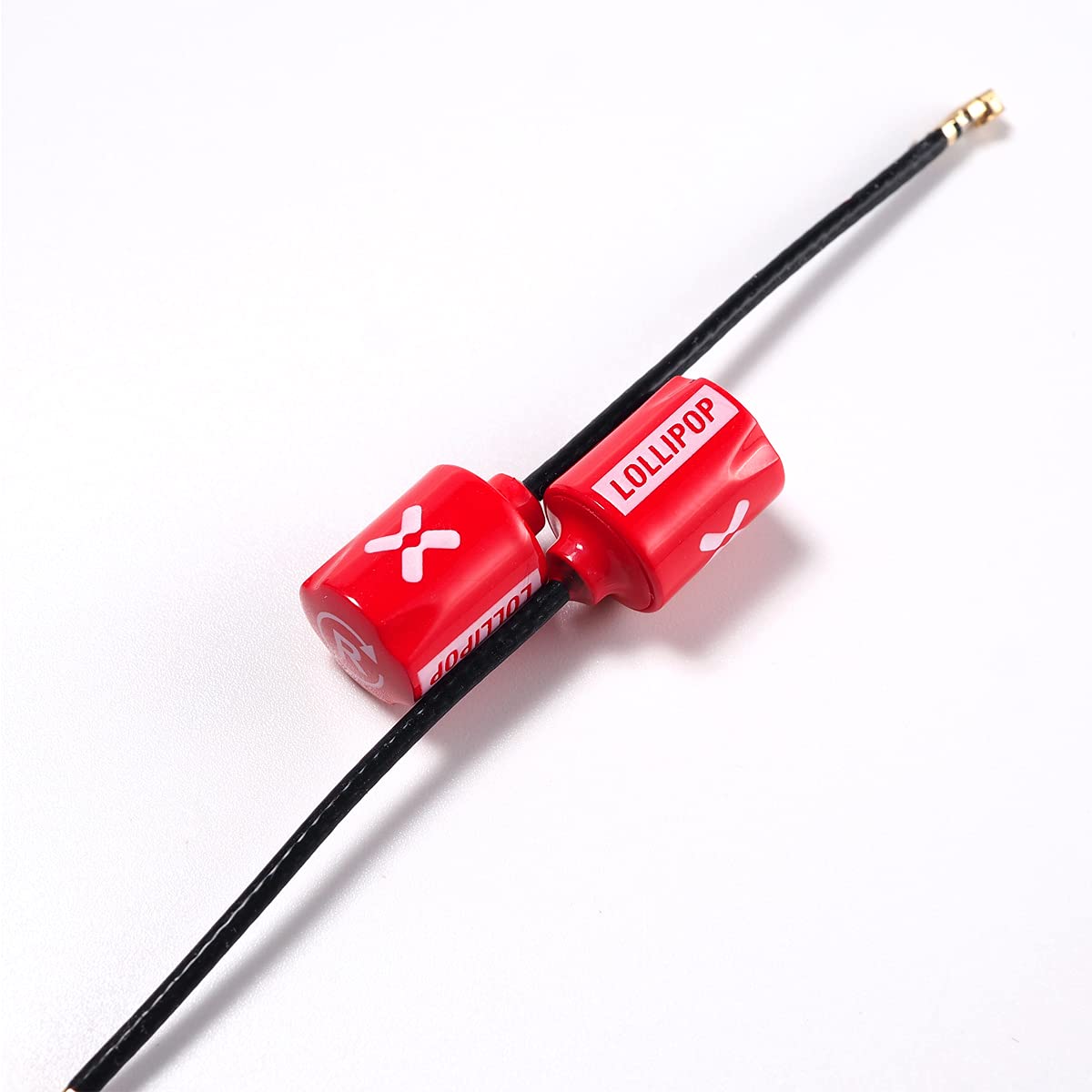 Foxeer Lollipop FPV antenna focusing on 5.8 GHz for stable video reception.