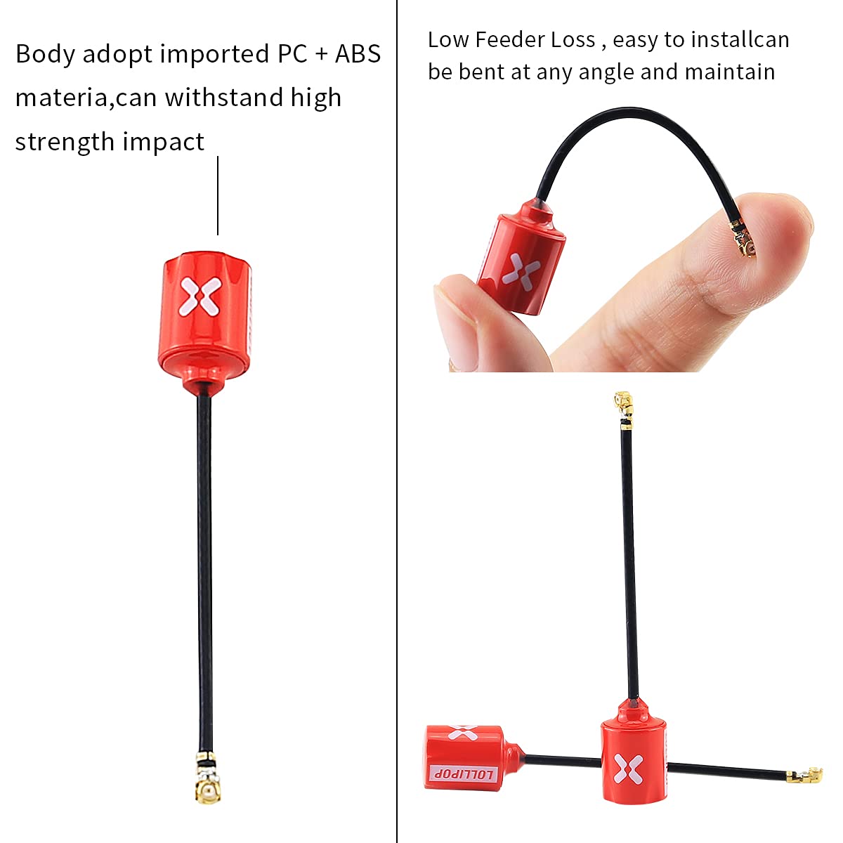 Foxeer Lollipop RHCP U.FL antenna delivers improved signal consistency.