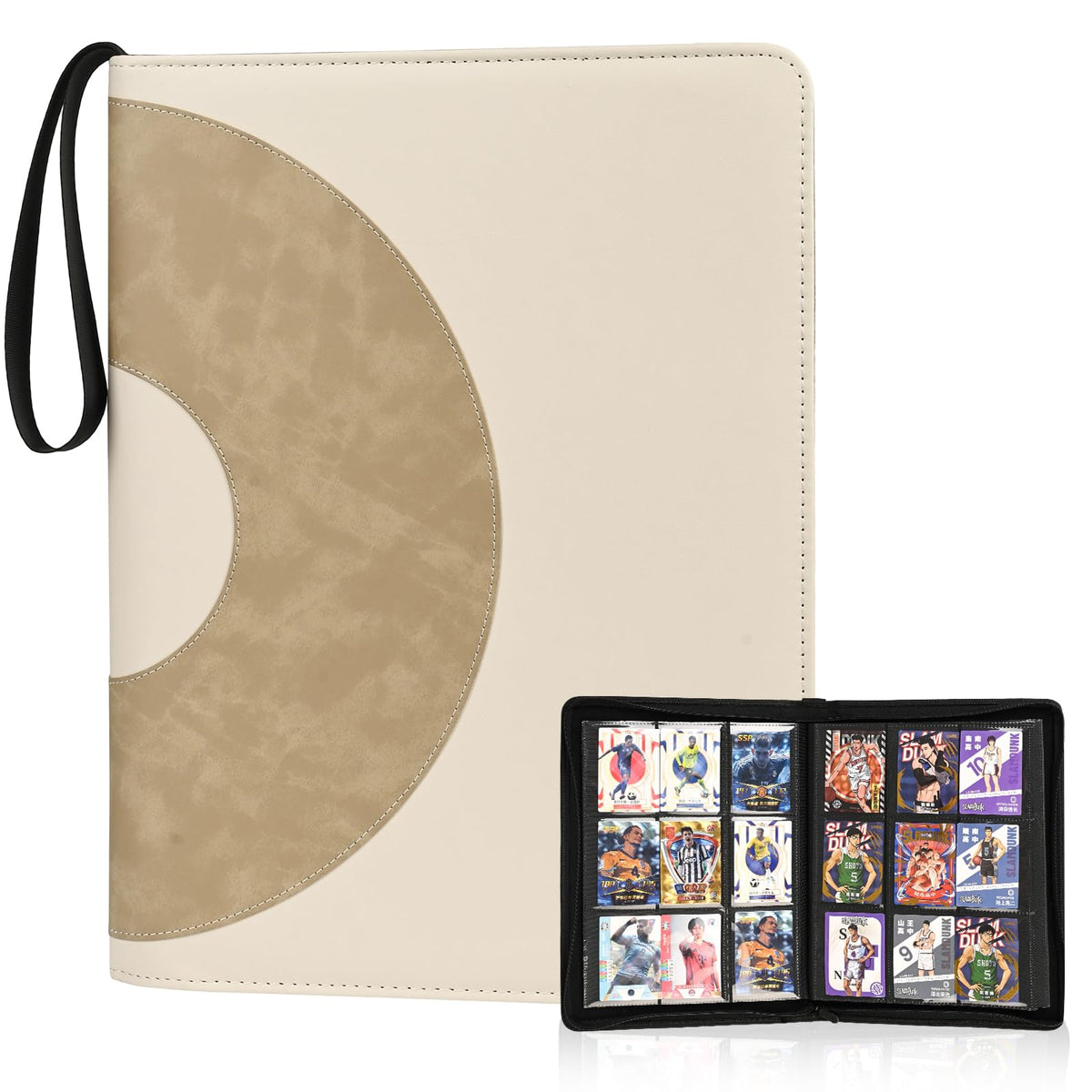 Foxegg 9-card binder with wide spine keeps cards flat and protected on the go.
