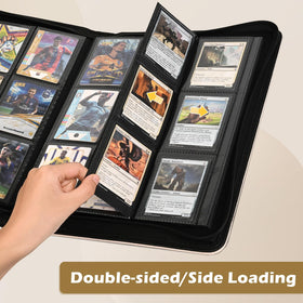 Foxegg zippered closure binder protects cards from dust and spills during travel.