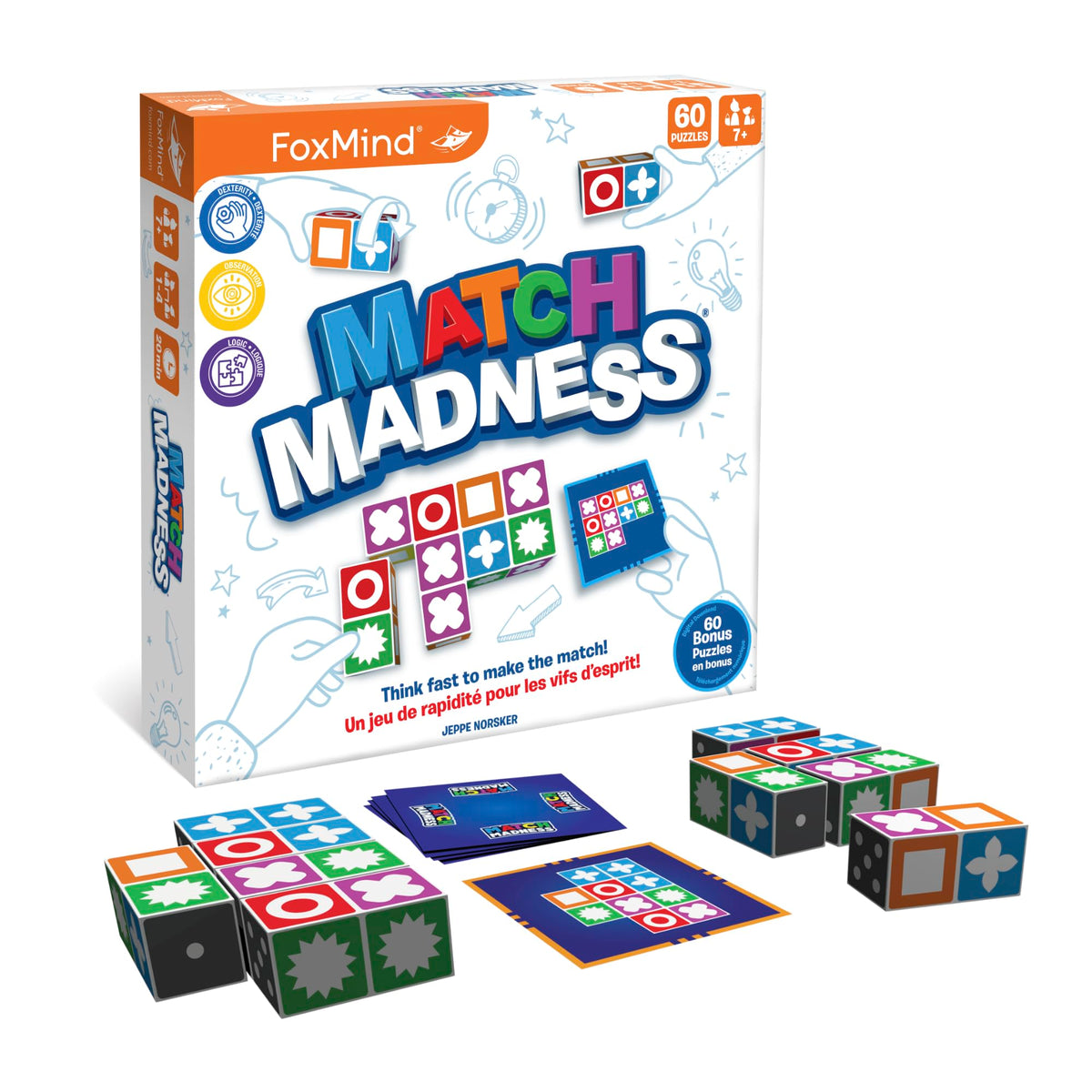 FoxMind Match Madness blocks setup for quick family play