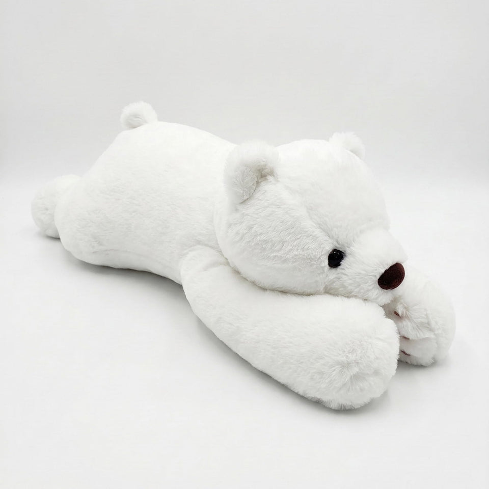 FoxVilla polar bear weighted stuffed animal 24in offers a comforting hug for stress relief