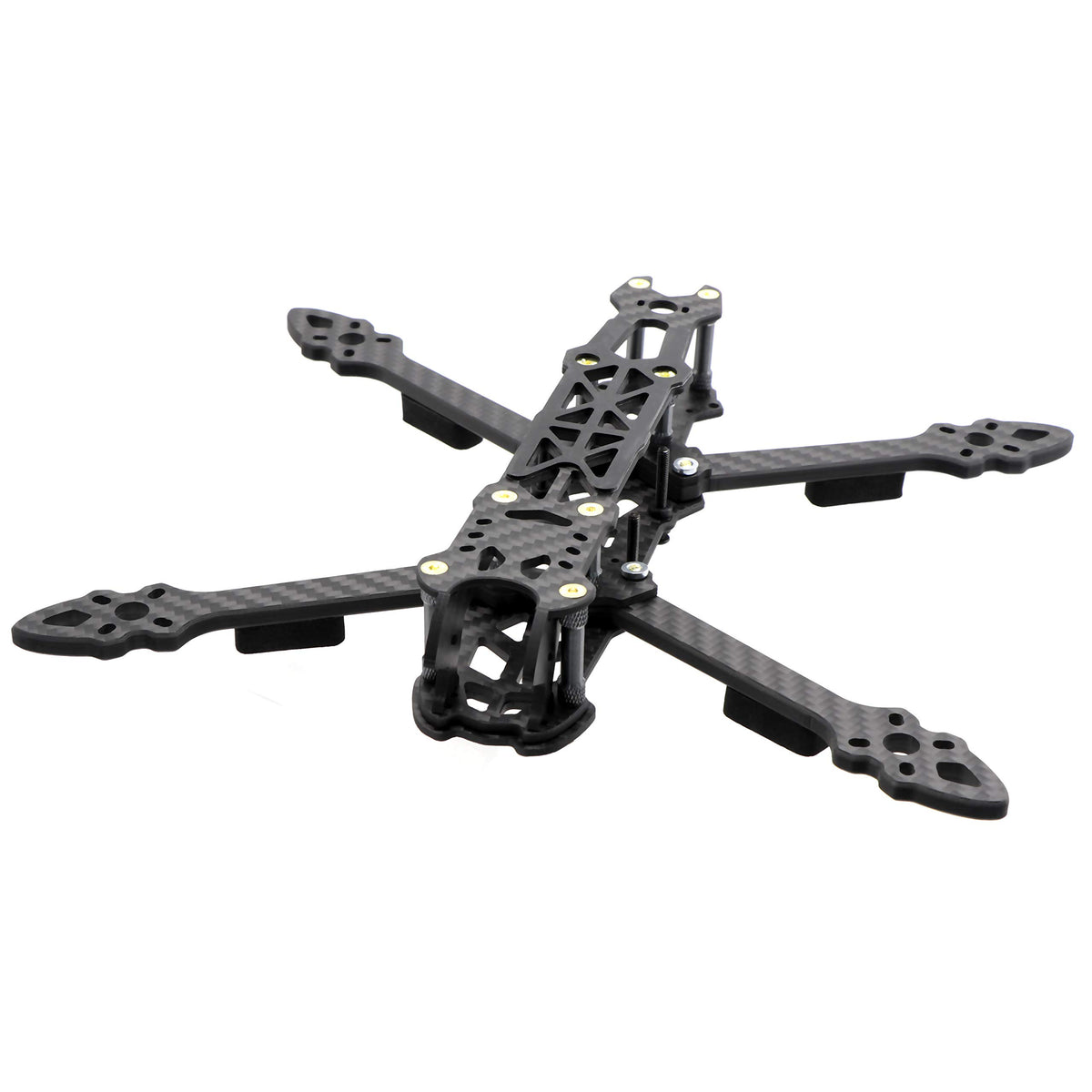 FPVDrone frame center or rear stack mounting for balanced setup.