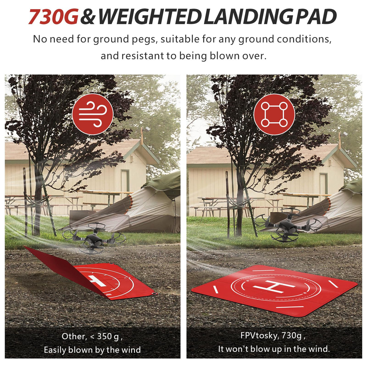 FPVtosky high visibility design helps locate the pad outdoors