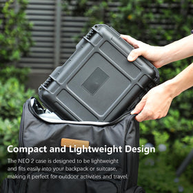 FPVtosky NEO2 case double-buckle design keeps gear secure.