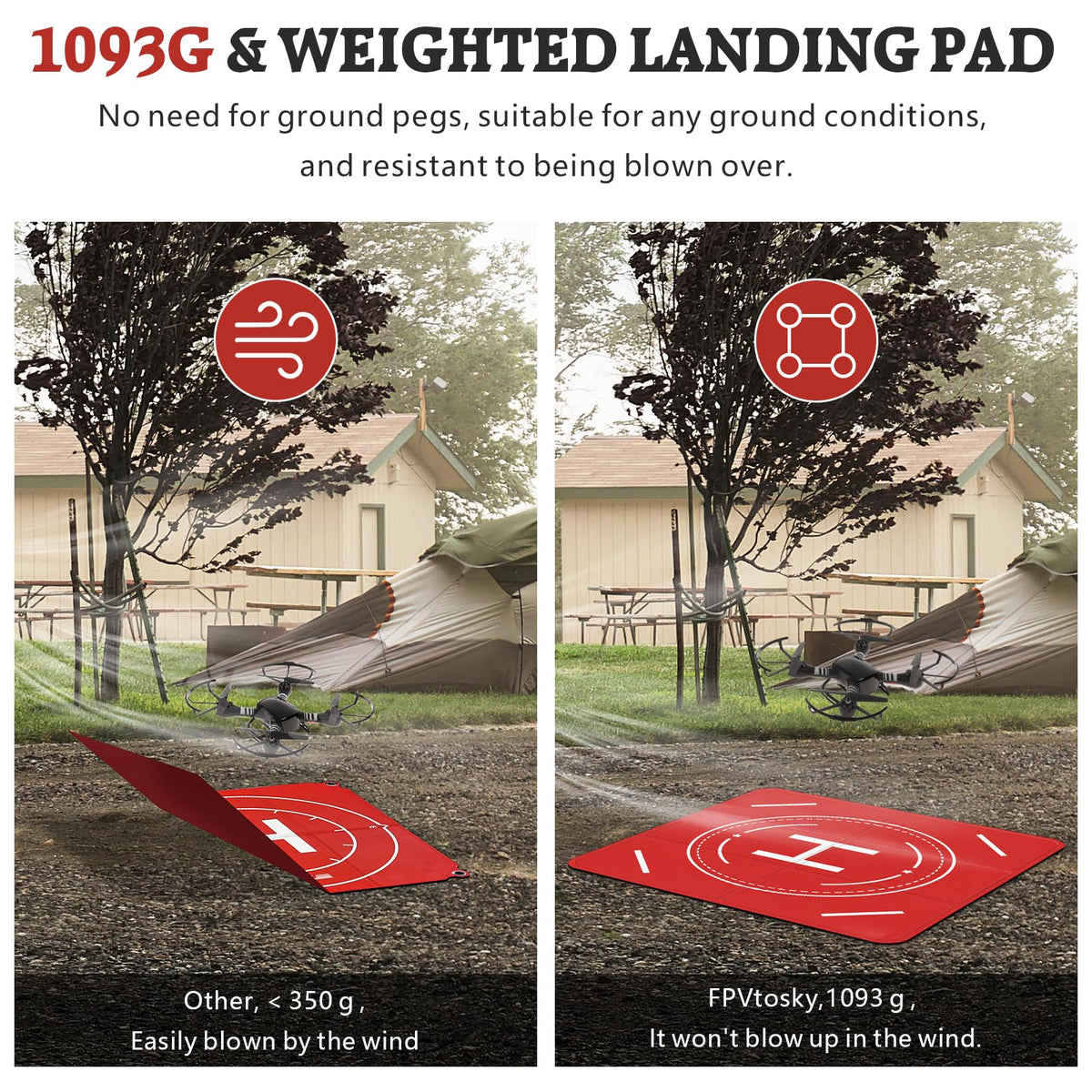 FPVtosky universal drone landing pad compatible with many models for quick setup.