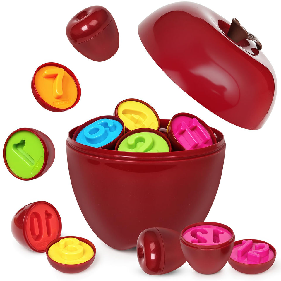 FQKIOMY Apple Sorter with number puzzles supports early math learning.