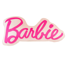 Franco Barbie logo pillow close-up showcasing ultra-soft plush for cozy lounging.