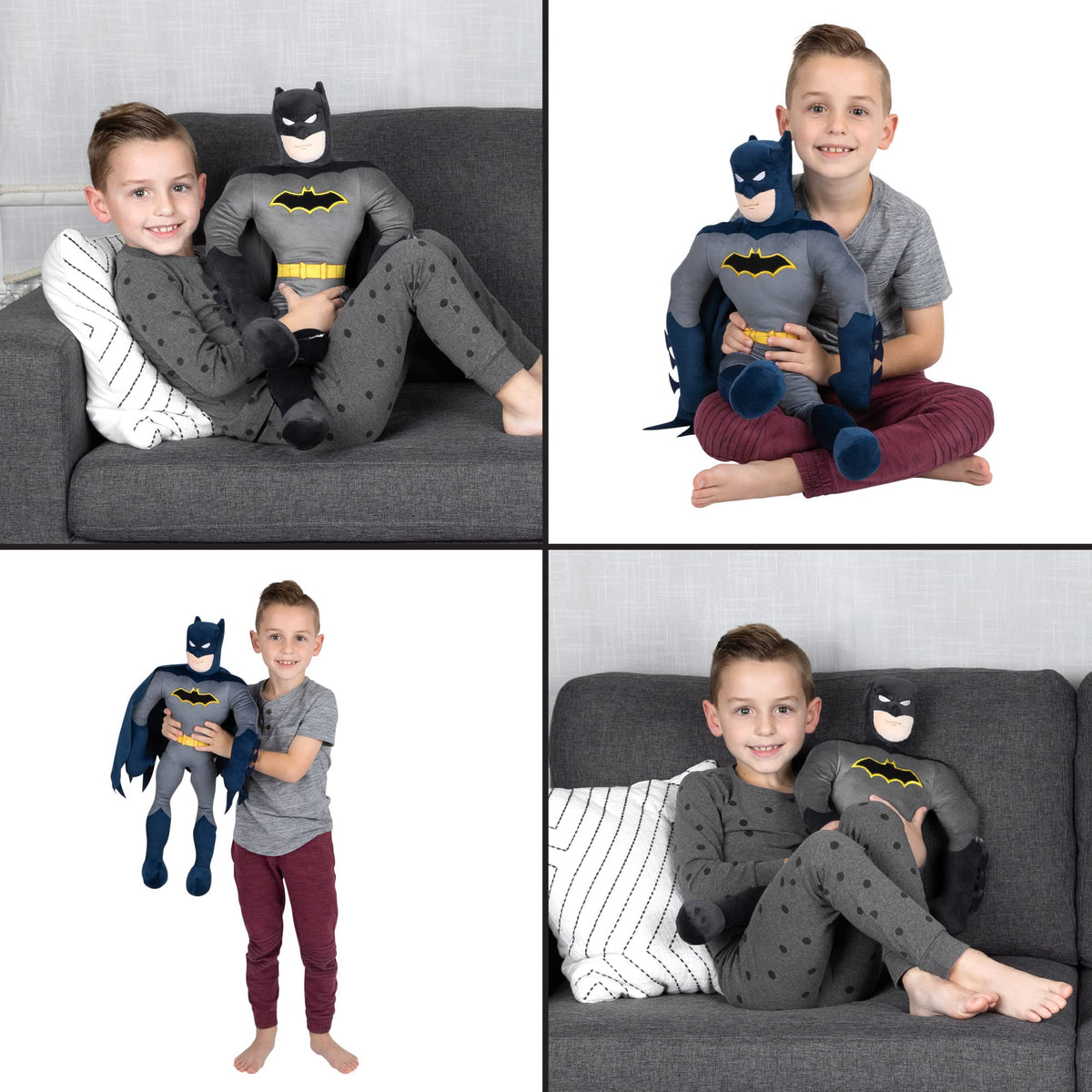 Franco Batman cuddle pillow in a kid's bedroom decor adds fun and warmth.