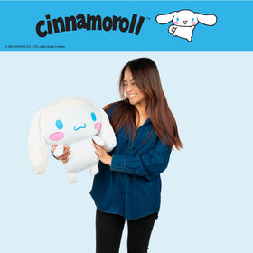 Franco Cinnamoroll cuddle pillow full plush detail for comforting bedtime companions.