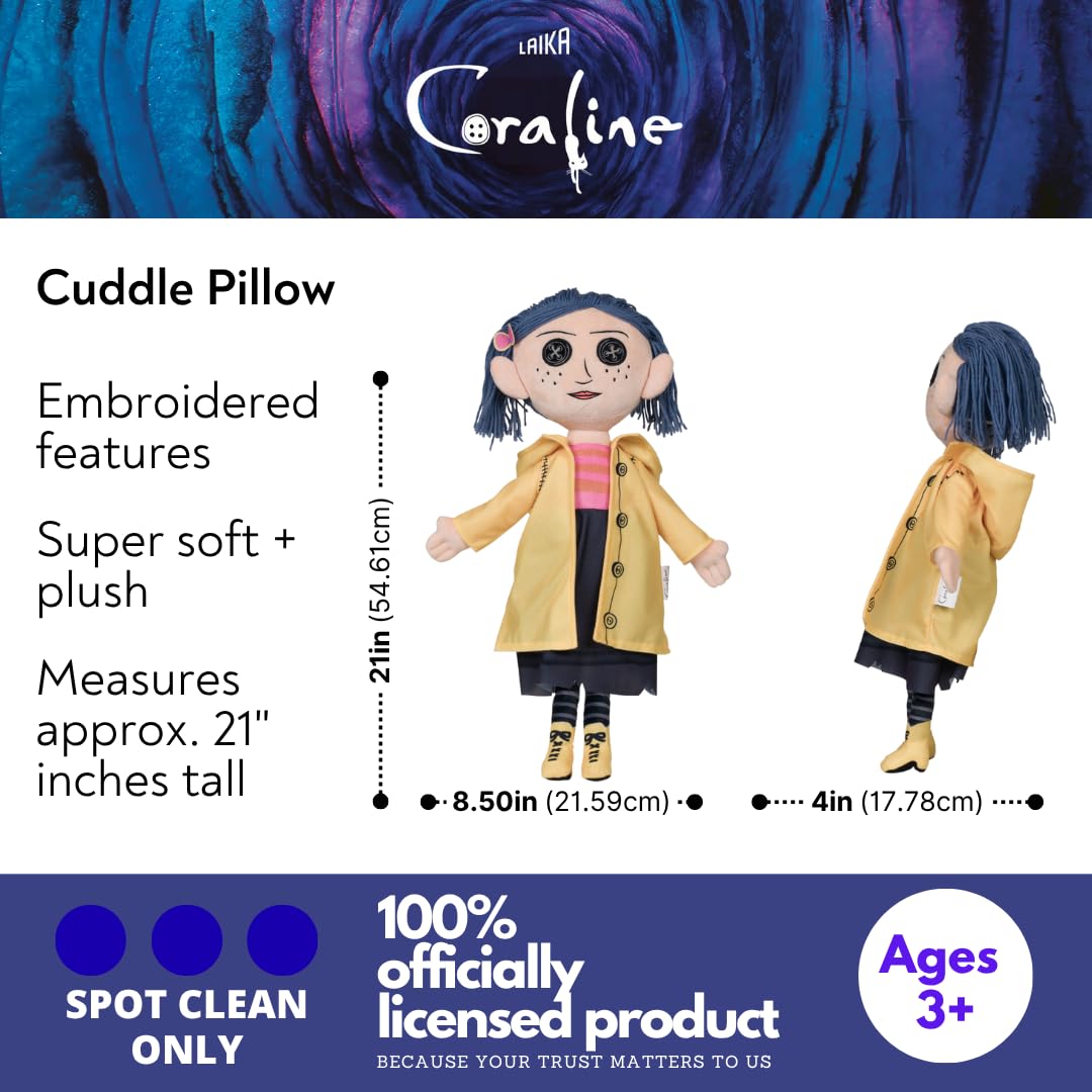 Franco Coraline doll in yellow raincoat, authentic character design