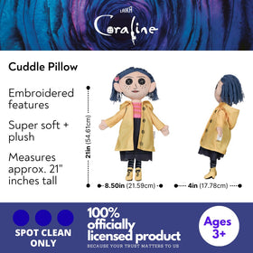 Franco Coraline doll in yellow raincoat, authentic character design