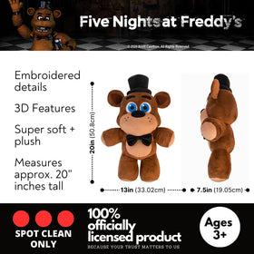 Franco Freddy plush embroidery detail showing face features