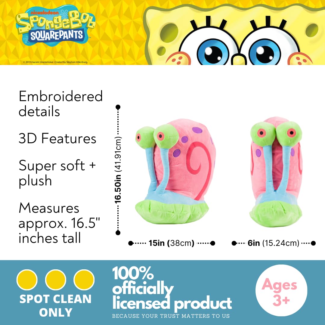 Gary plush side view showing vibrant colors for playful decor.