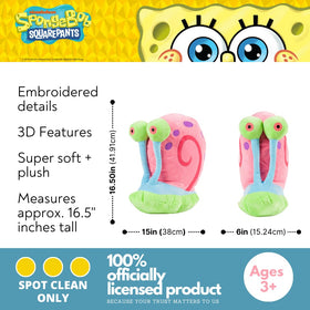 Gary plush side view showing vibrant colors for playful decor.