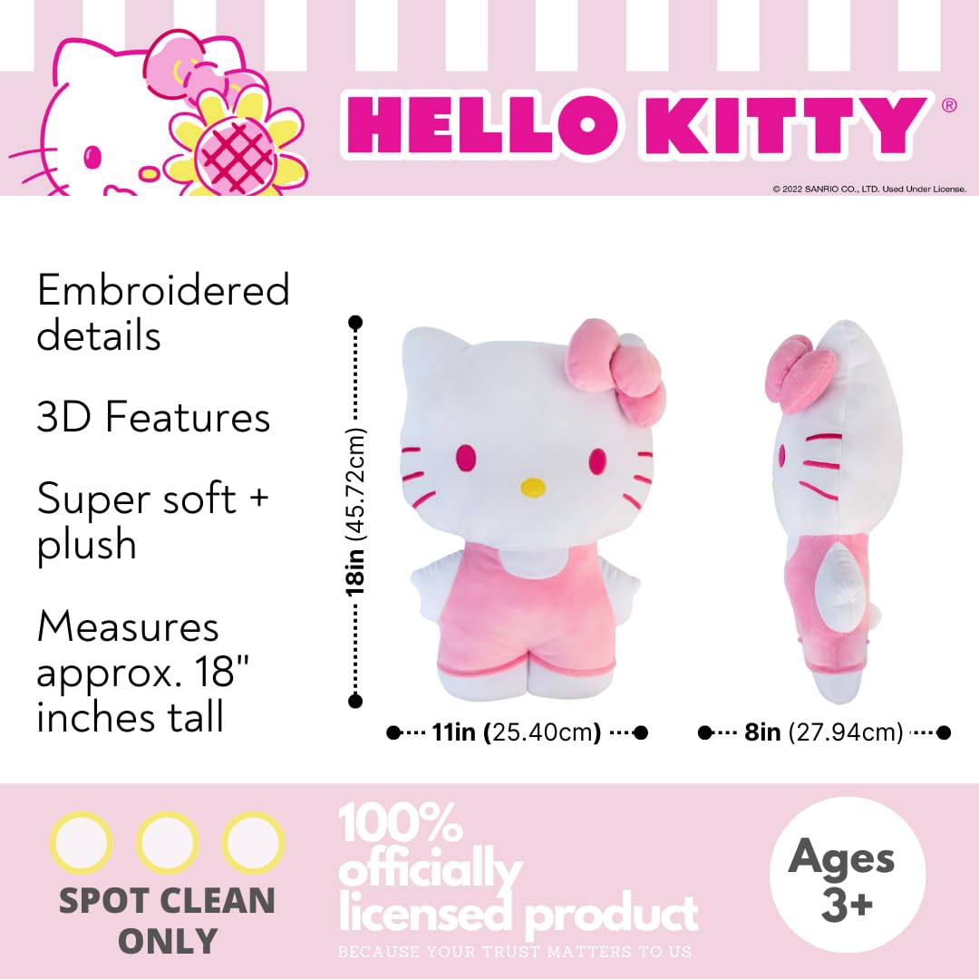 Franco Hello Kitty pink pillow with Just Pink Kitty bow detail.