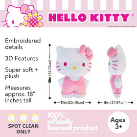 Franco Hello Kitty pink pillow with Just Pink Kitty bow detail.