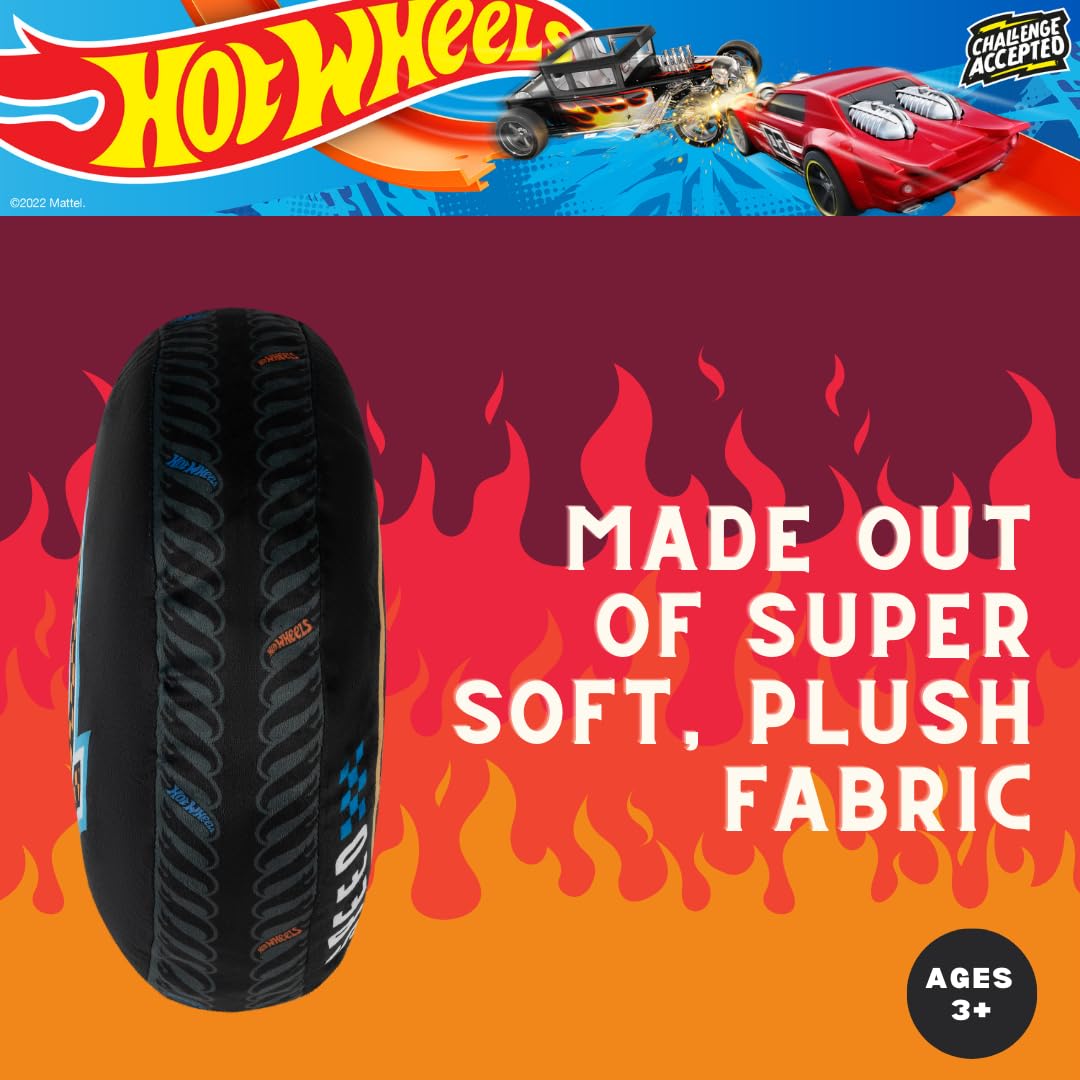 Franco Hot Wheels 14-inch pillow versatile for nap time or travel.