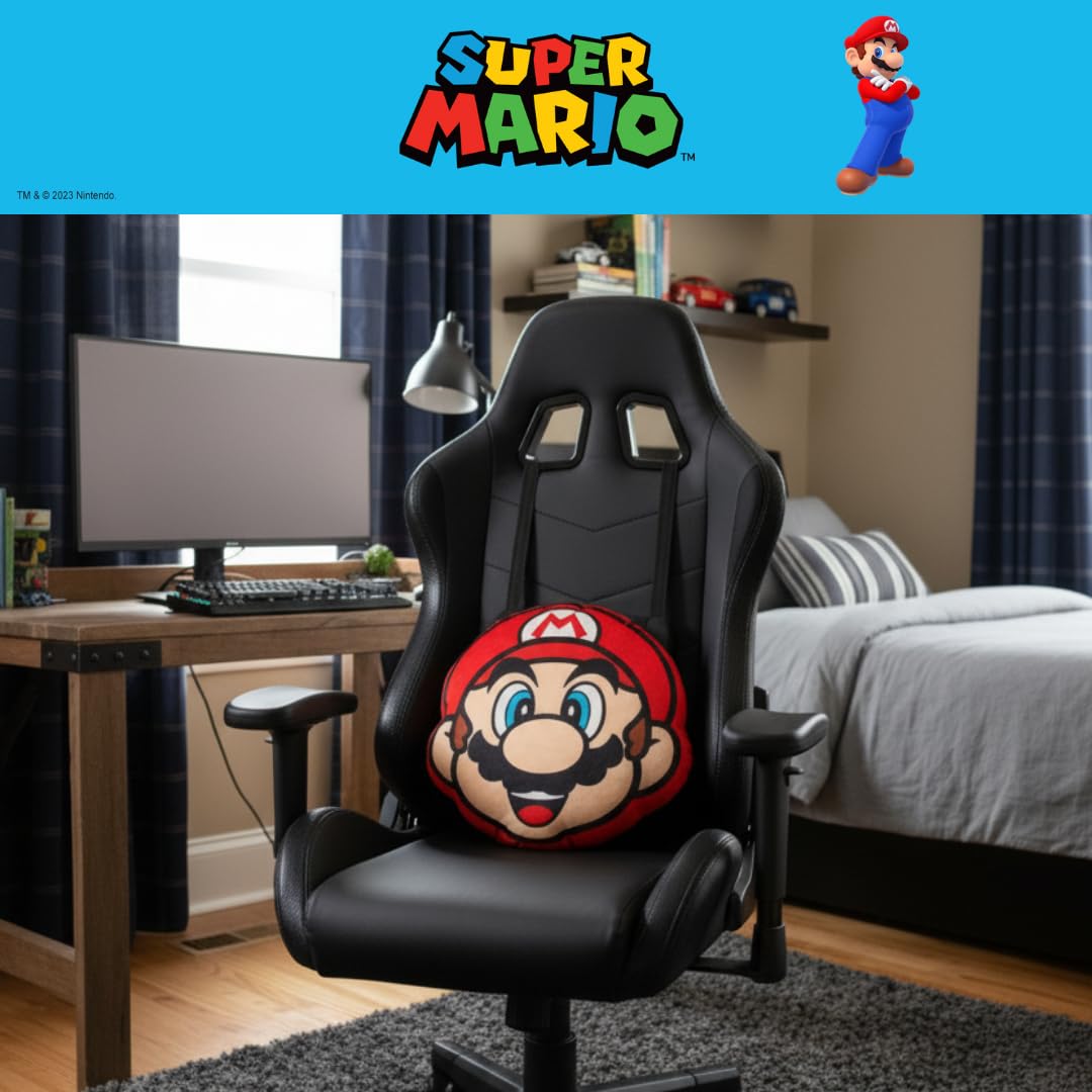 Franco Mario face pillow enhances couch comfort during movie nights