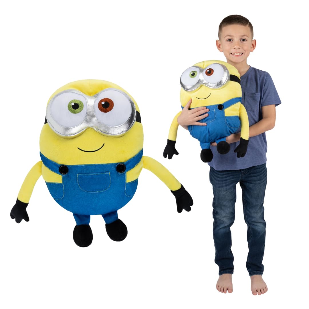 Franco Minions Bob pillow front view, plush and cozy for bedtime cuddles.