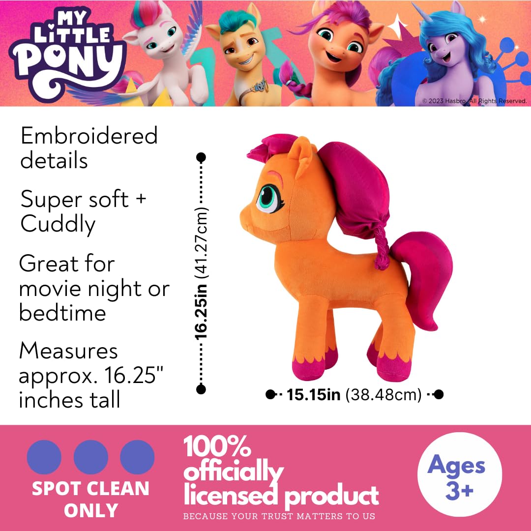 Franco My Little Pony Sunny pillow side view highlighting plush cushioning for bedtime