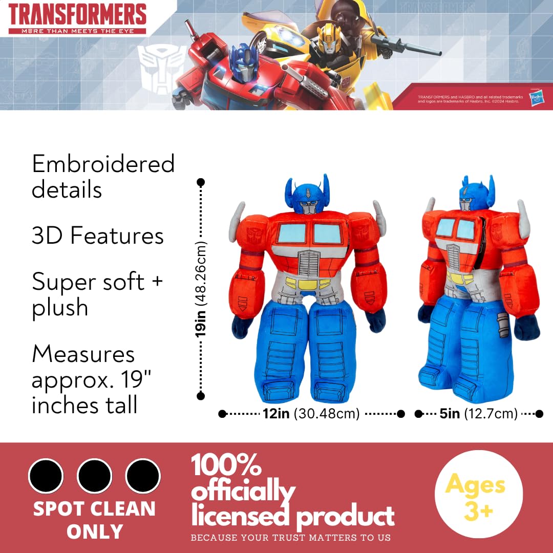 Franco Optimus Prime embroidered details highlight authentic Transformers styling.
